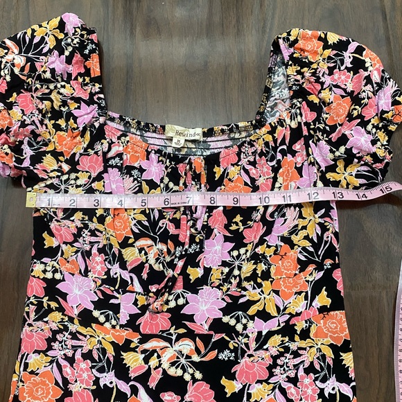 Rewind black floral baby doll dress - Picture 3 of 6